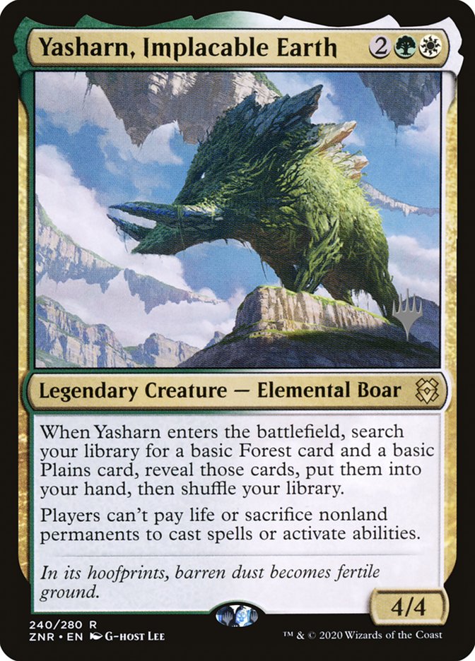 Yasharn, Implacable Earth (Promo Pack) [Zendikar Rising Promos] | Game Master's Emporium (The New GME)