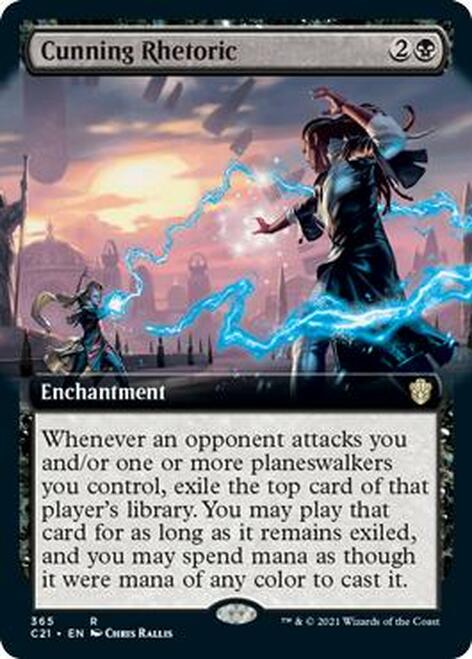 Cunning Rhetoric (Extended Art) [Commander 2021] | Game Master's Emporium (The New GME)