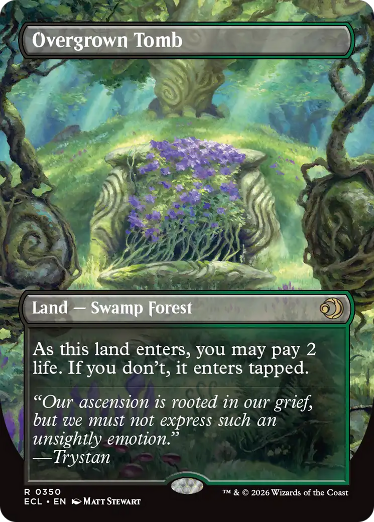 Overgrown Tomb (Borderless) [Lorwyn Eclipsed] | Game Master's Emporium (The New GME)