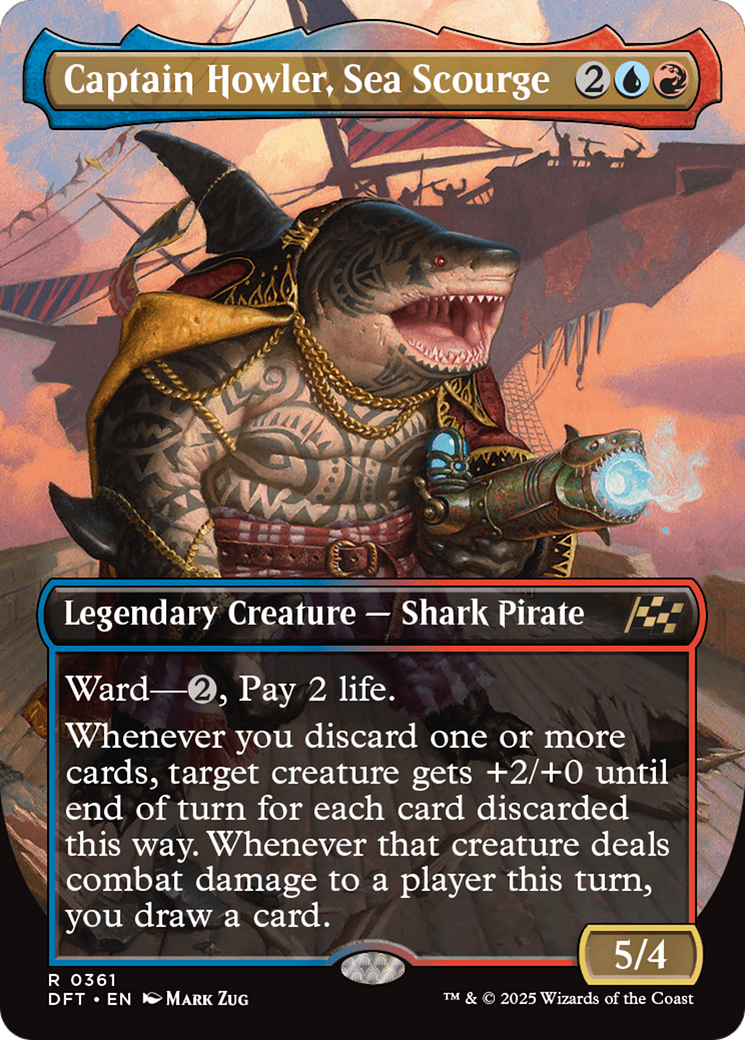 Captain Howler, Sea Scourge (Borderless) [Aetherdrift] | Game Master's Emporium (The New GME)