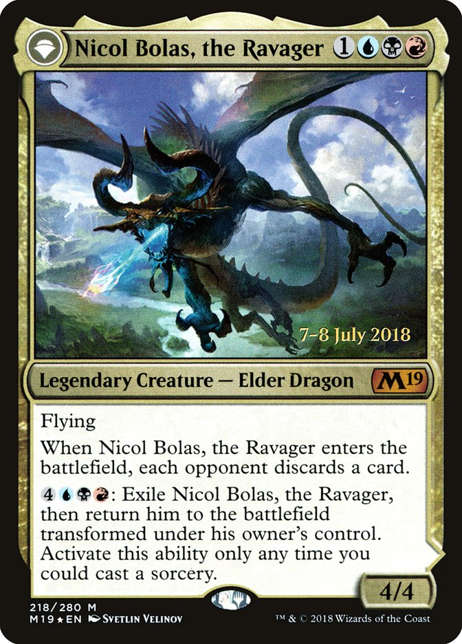 Nicol Bolas, the Ravager // Nicol Bolas, the Arisen [Core Set 2019 Prerelease Promos] | Game Master's Emporium (The New GME)