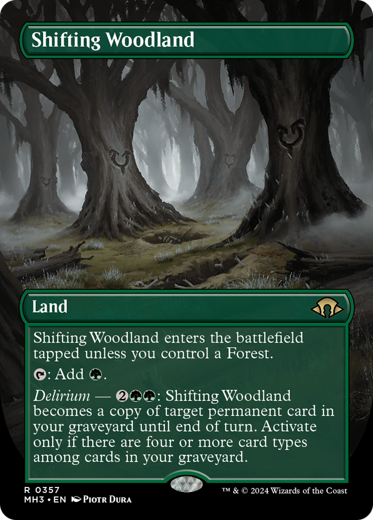 Shifting Woodland (Borderless) [Modern Horizons 3] | Game Master's Emporium (The New GME)