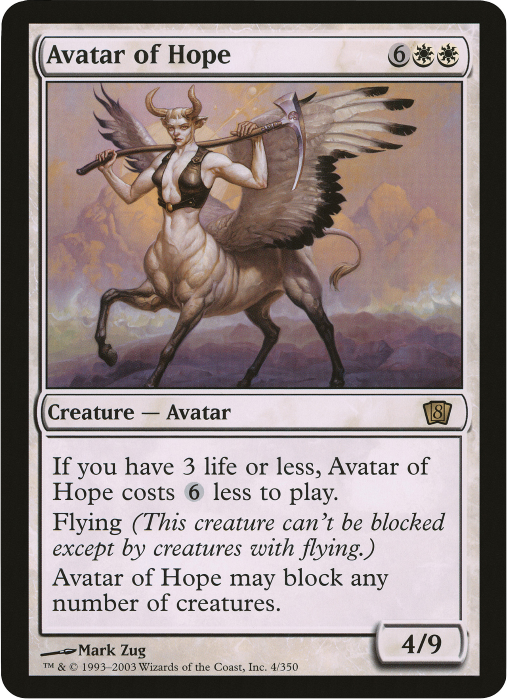 Avatar of Hope (Oversized) [Eighth Edition Box Topper] | Game Master's Emporium (The New GME)