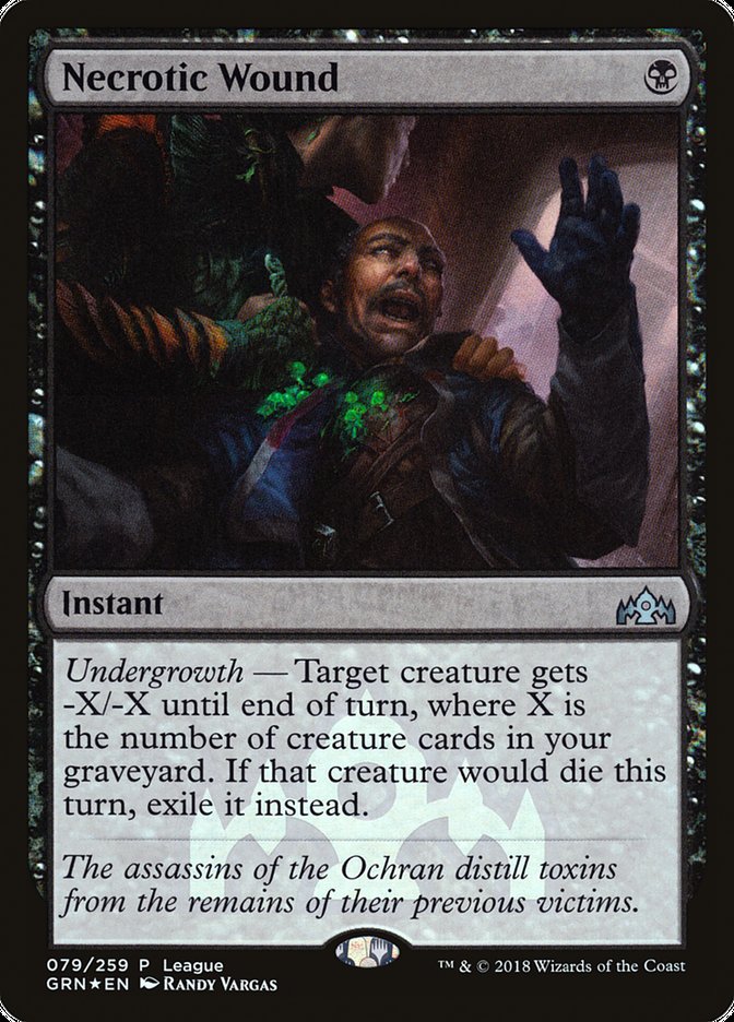 Necrotic Wound (League) [Guilds of Ravnica Promos] | Game Master's Emporium (The New GME)