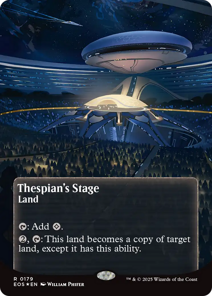 Thespian's Stage (0179) (Borderless) (Galaxy Foil) [Edge of Eternities: Stellar Sights] | Game Master's Emporium (The New GME)