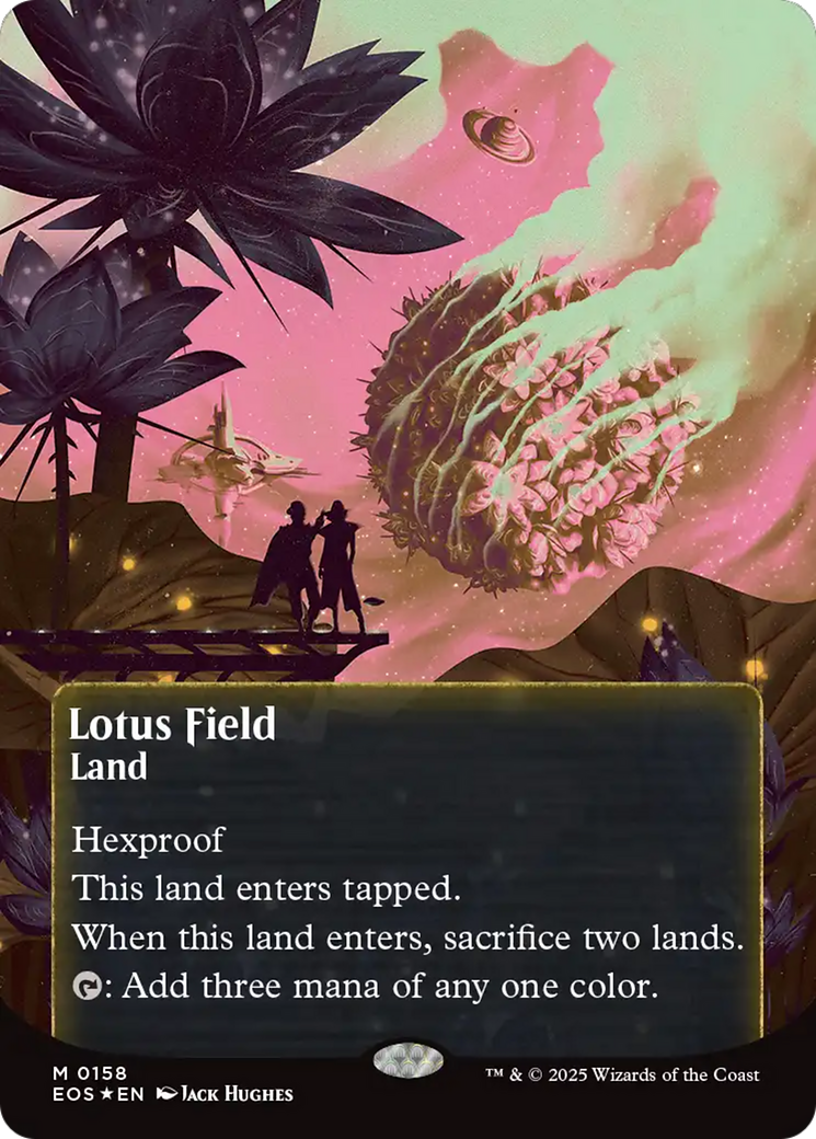 Lotus Field (0158) (Borderless) (Galaxy Foil) [Edge of Eternities: Stellar Sights] | Game Master's Emporium (The New GME)