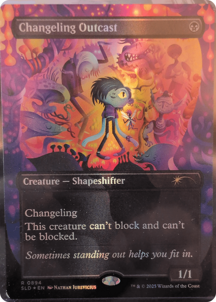 Changeling Outcast (Rainbow Foil) [Secret Lair Drop Series] | Game Master's Emporium (The New GME)