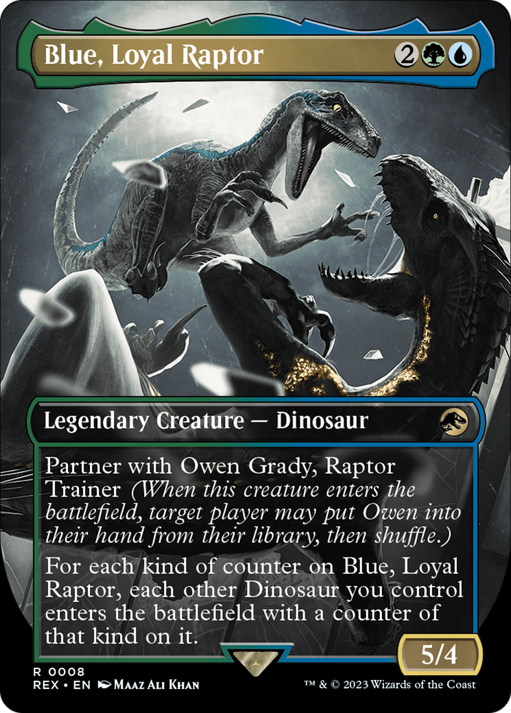 Blue, Loyal Raptor (Borderless) [Jurassic World Collection] | Game Master's Emporium (The New GME)