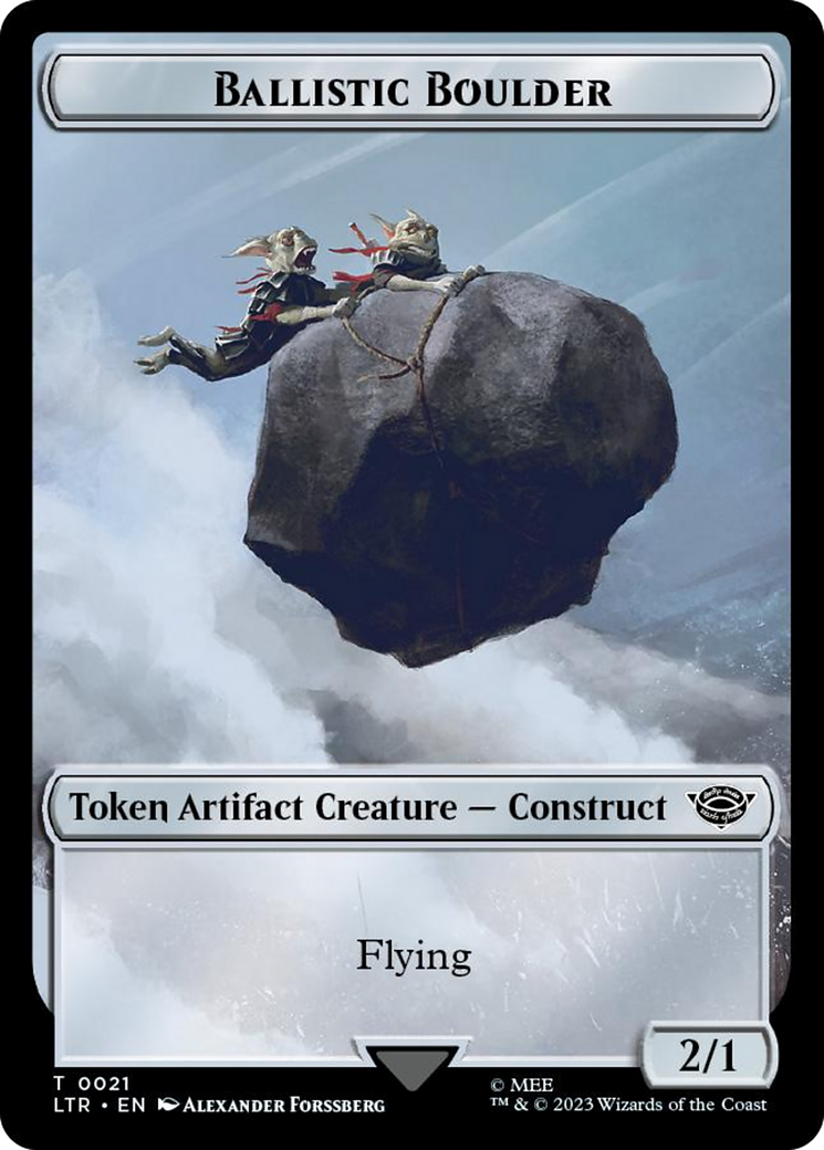 Ballistic Boulder // Food (0023) Double-Sided Token (Surge Foil) [The Lord of the Rings: Tales of Middle-Earth Tokens] | Game Master's Emporium (The New GME)