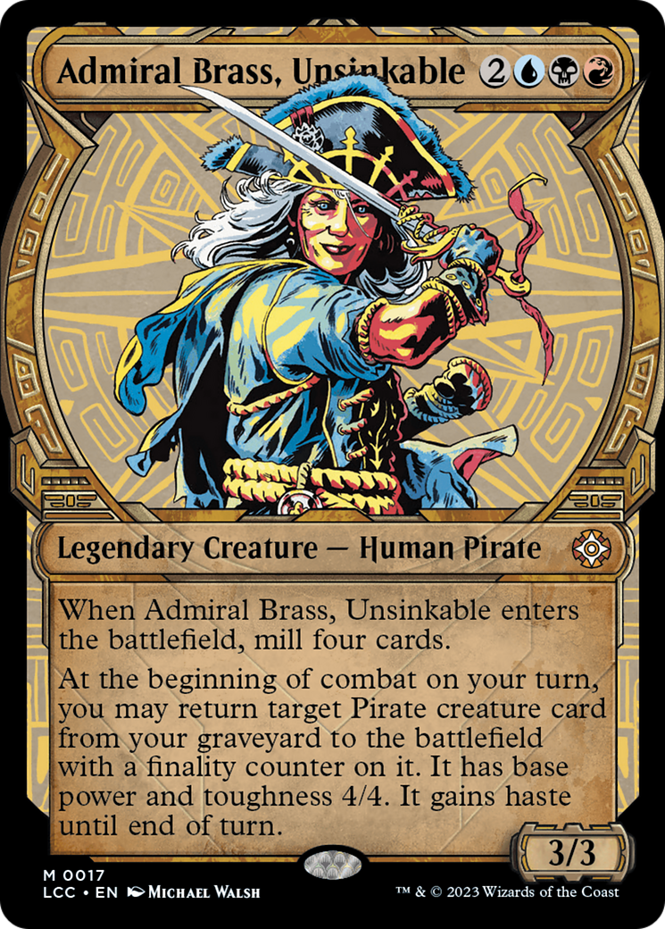 Admiral Brass, Unsinkable (Showcase) [The Lost Caverns of Ixalan Commander] | Game Master's Emporium (The New GME)