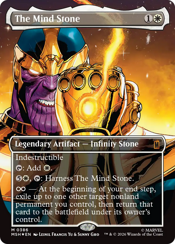The Mind Stone (Borderless) [Marvel Super Heroes] | Game Master's Emporium (The New GME)