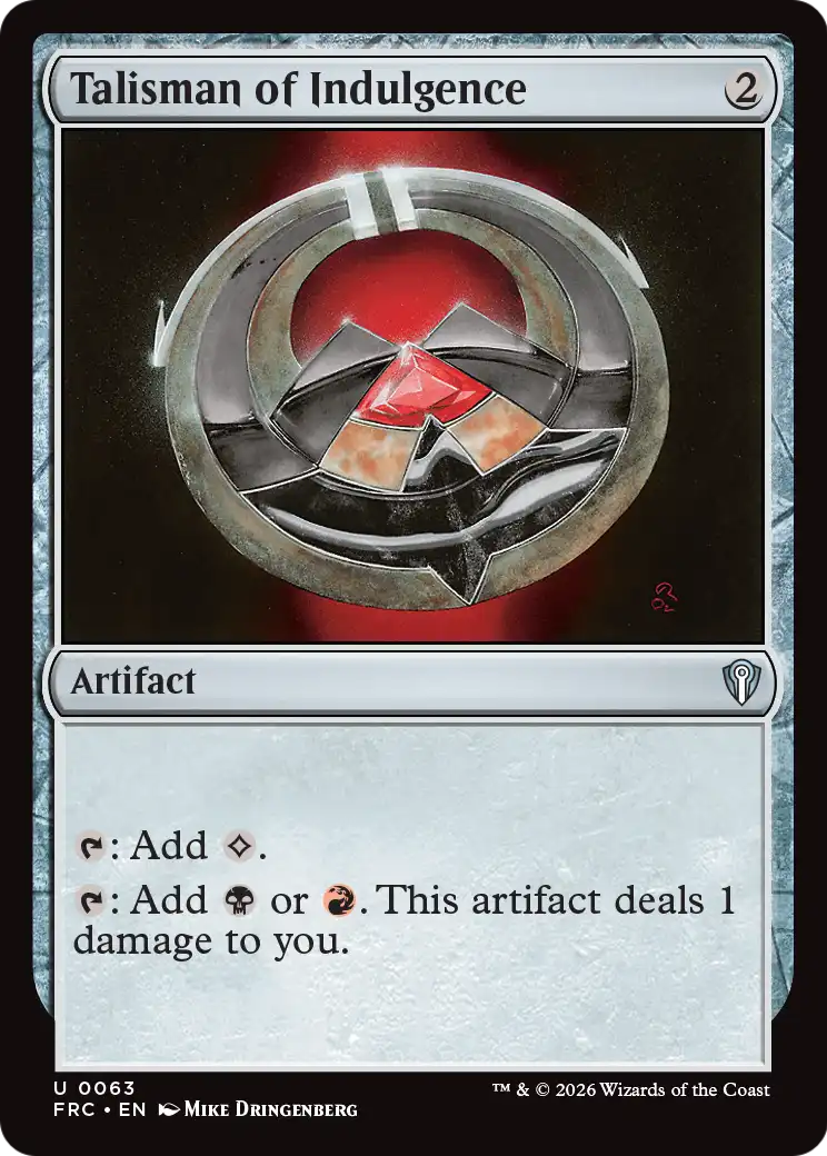 Talisman of Indulgence [Reality Fracture Commander] | Game Master's Emporium (The New GME)