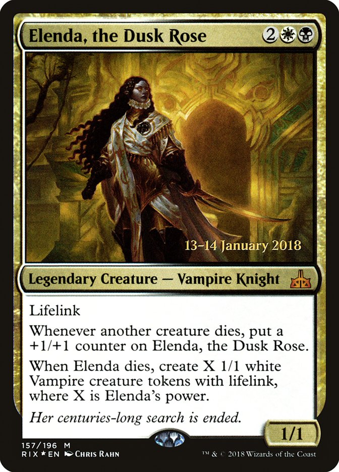 Elenda, the Dusk Rose [Rivals of Ixalan Prerelease Promos] | Game Master's Emporium (The New GME)