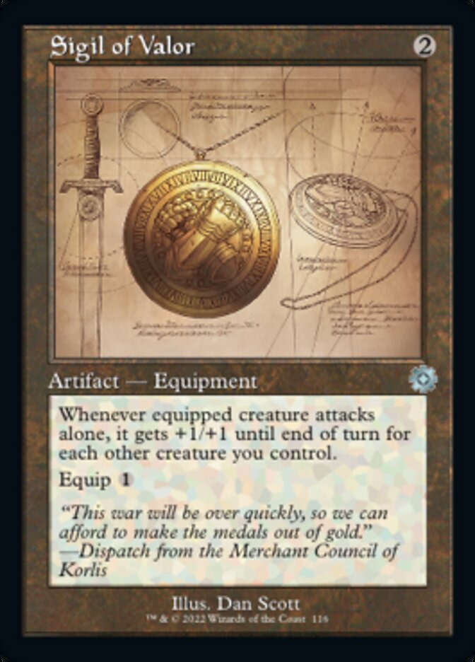 Sigil of Valor (Retro Schematic) [The Brothers' War Retro Artifacts] | Game Master's Emporium (The New GME)