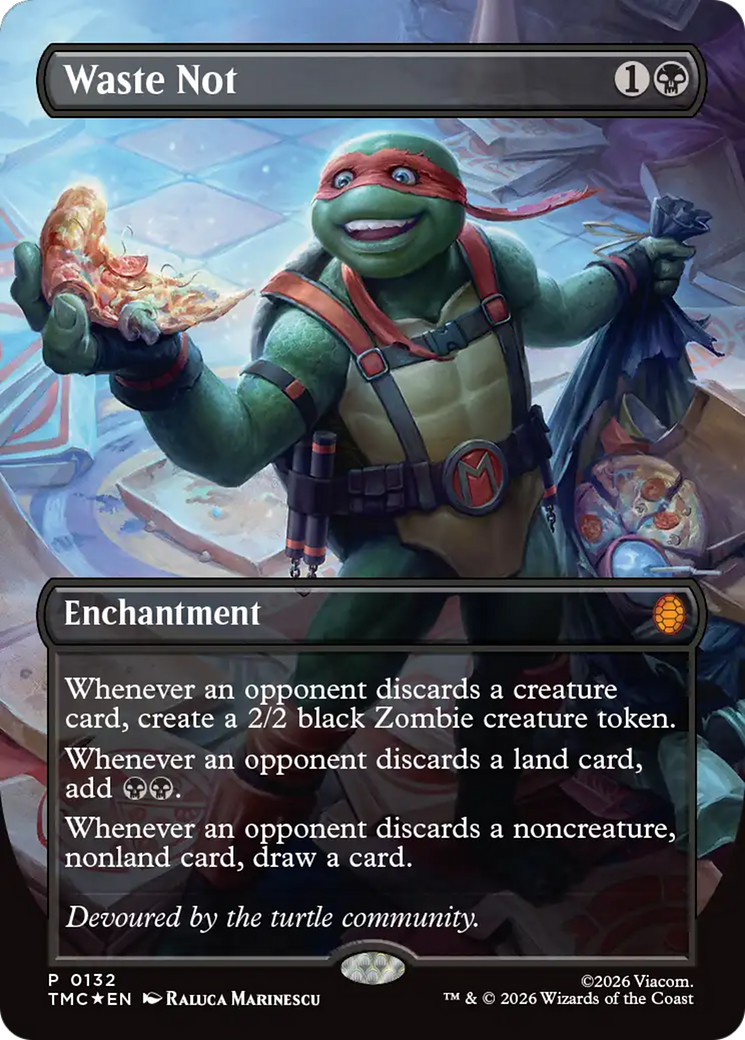 Waste Not (Borderless) [Teenage Mutant Ninja Turtles Promos] | Game Master's Emporium (The New GME)