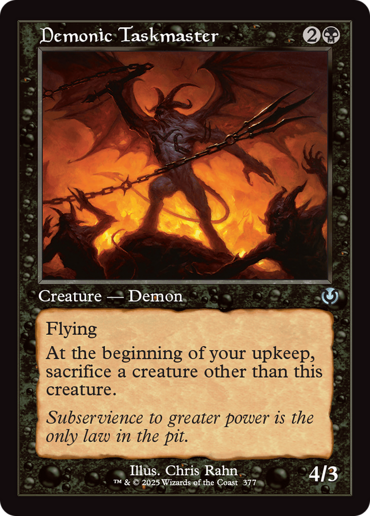 Demonic Taskmaster (Retro Frame) [Innistrad Remastered] | Game Master's Emporium (The New GME)