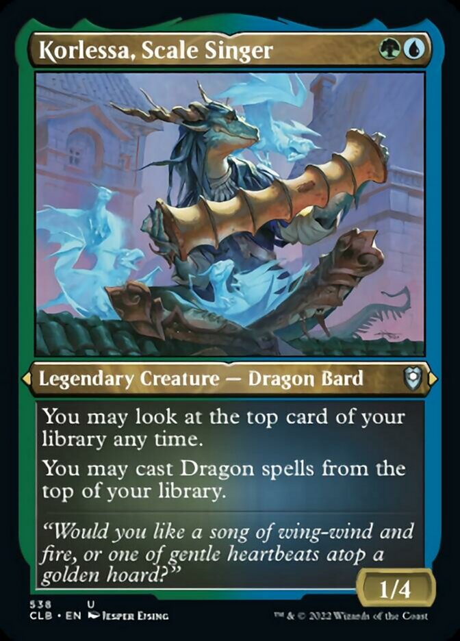 Korlessa, Scale Singer (Foil Etched) [Commander Legends: Battle for Baldur's Gate] | Game Master's Emporium (The New GME)