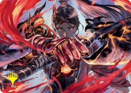 Risona, Asari Commander Art Card (Gold-Stamped Signature) [Kamigawa: Neon Dynasty Art Series] | Game Master's Emporium (The New GME)