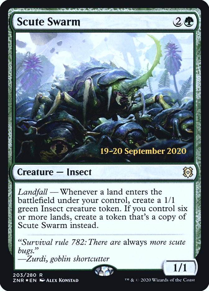 Scute Swarm [Zendikar Rising Prerelease Promos] | Game Master's Emporium (The New GME)