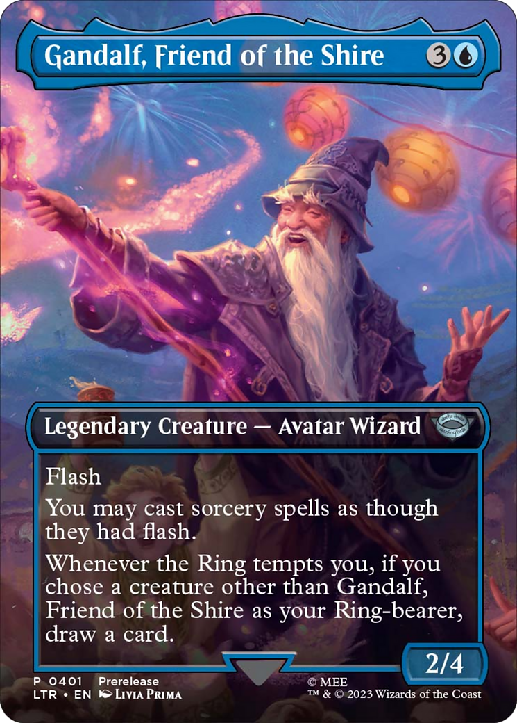 Gandalf, Friend of the Shire (Borderless Alternate Art) [The Lord of the Rings: Tales of Middle-Earth] | Game Master's Emporium (The New GME)