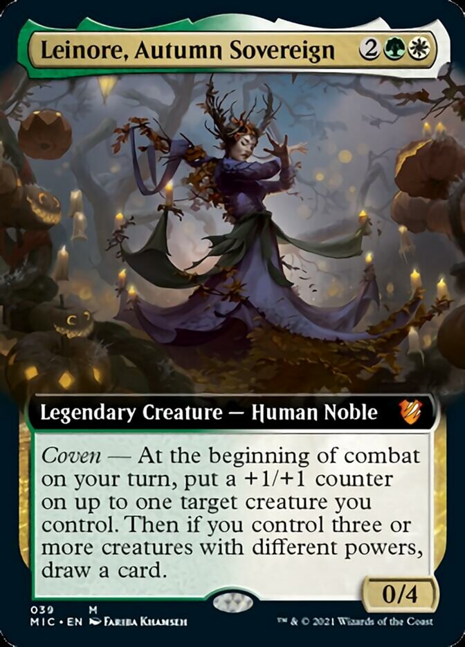 Leinore, Autumn Sovereign (Extended Art) [Innistrad: Midnight Hunt Commander] | Game Master's Emporium (The New GME)