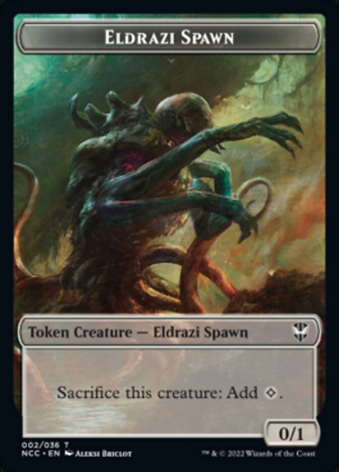 Eldrazi Spawn // Human Double-Sided Token [Streets of New Capenna Commander Tokens] | Game Master's Emporium (The New GME)
