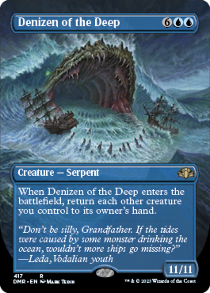 Denizen of the Deep (Borderless Alternate Art) [Dominaria Remastered] | Game Master's Emporium (The New GME)