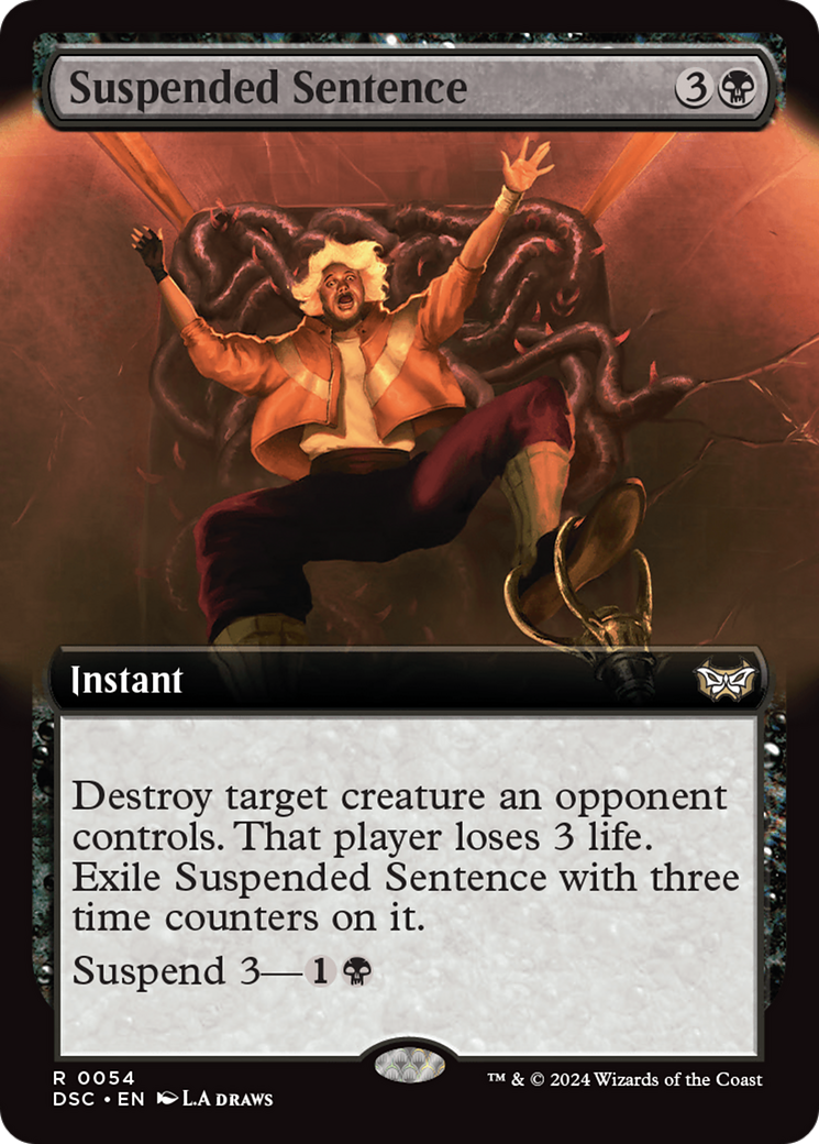 Suspended Sentence (Extended Art) [Duskmourn: House of Horror Commander] | Game Master's Emporium (The New GME)