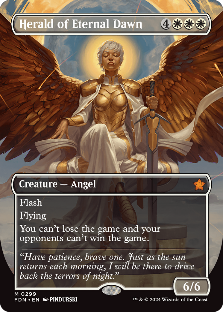 Herald of Eternal Dawn (Borderless) [Foundations] | Game Master's Emporium (The New GME)