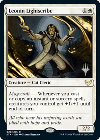 Leonin Lightscribe (Promo Pack) [Strixhaven: School of Mages Promos] | Game Master's Emporium (The New GME)