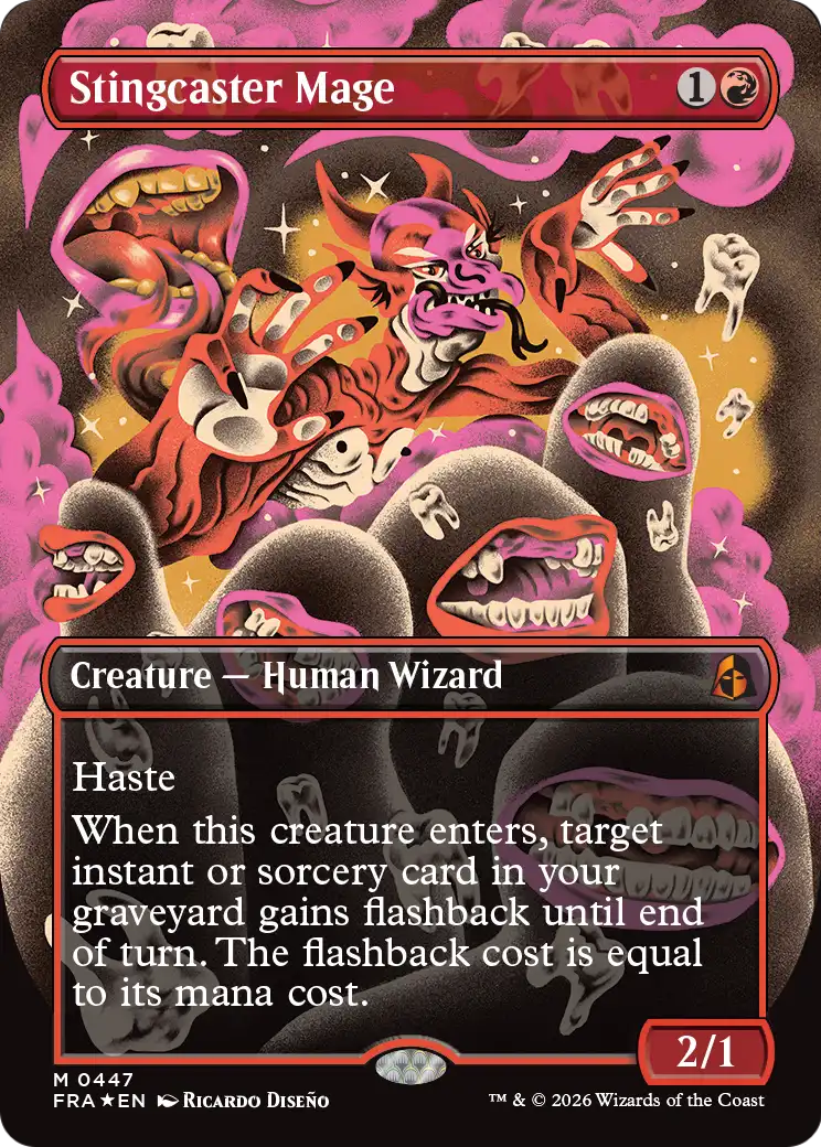 Stingcaster Mage (Borderless) (0447) [Reality Fracture] | Game Master's Emporium (The New GME)