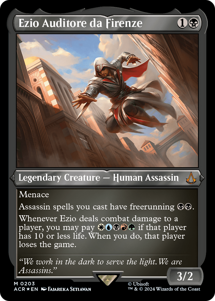 Ezio Auditore da Firenze (Foil Etched) [Assassin's Creed] | Game Master's Emporium (The New GME)