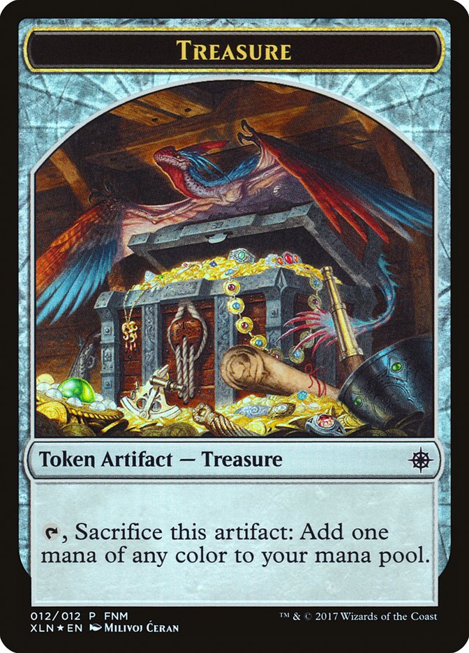 Pirate // Treasure Double-Sided Token [Friday Night Magic 2017] | Game Master's Emporium (The New GME)