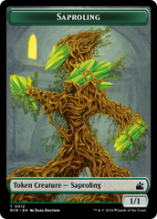 Saproling // Rhino Double-Sided Token [Ravnica Remastered Tokens] | Game Master's Emporium (The New GME)