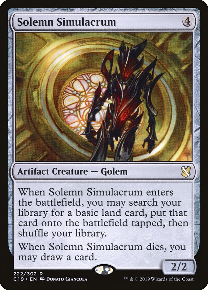Solemn Simulacrum [Commander 2019] | Game Master's Emporium (The New GME)