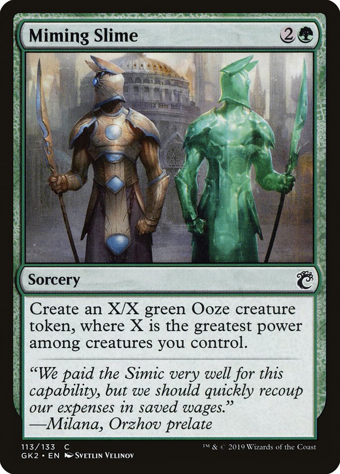 Miming Slime [Ravnica Allegiance Guild Kit] | Game Master's Emporium (The New GME)
