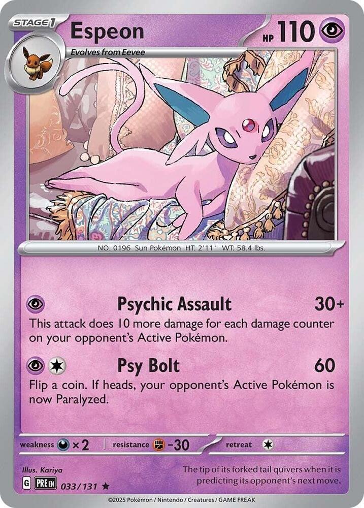 Espeon (033/131) [Scarlet & Violet: Prismatic Evolutions] | Game Master's Emporium (The New GME)