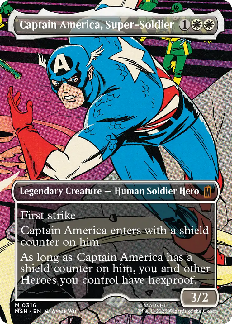 Captain America, Super-Soldier (Borderless) (0316) [Marvel Super Heroes] | Game Master's Emporium (The New GME)