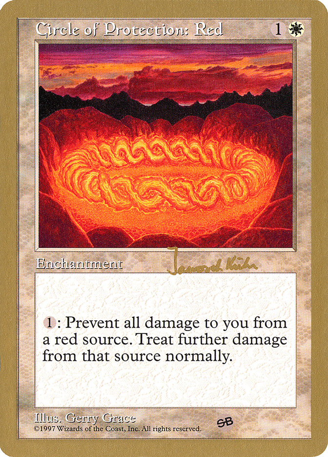 Circle of Protection: Red (Janosch Kuhn) (SB) [World Championship Decks 1997] | Game Master's Emporium (The New GME)