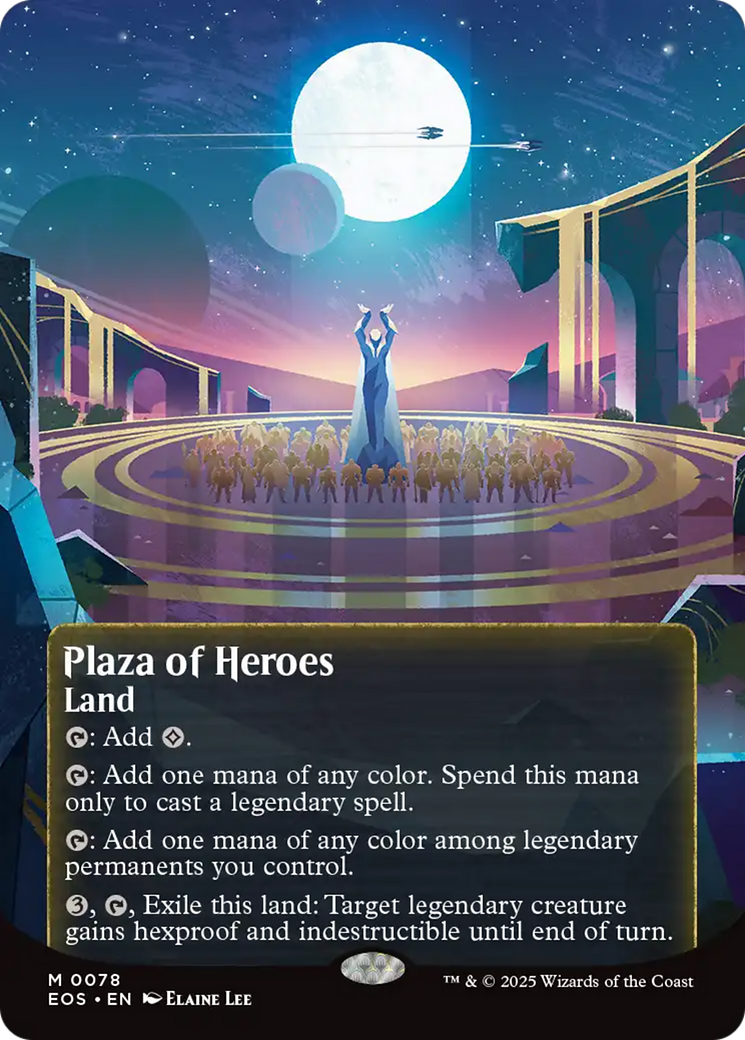 Plaza of Heroes (0078) (Borderless) [Edge of Eternities: Stellar Sights] | Game Master's Emporium (The New GME)