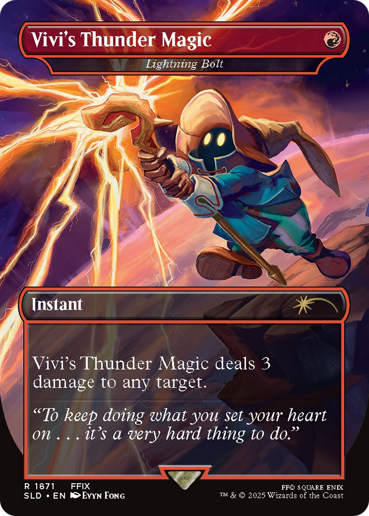 Vivi's Thunder Magic - Lightning Bolt [Secret Lair Drop Series] | Game Master's Emporium (The New GME)