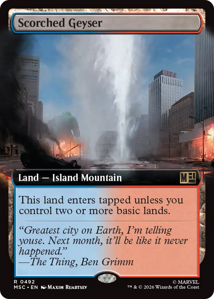 Scorched Geyser (Extended Art) [Marvel Super Heroes Commander] | Game Master's Emporium (The New GME)