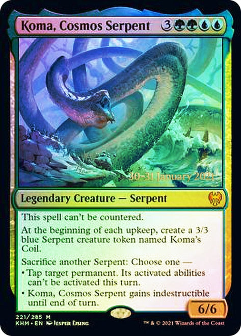 Koma, Cosmos Serpent [Kaldheim Prerelease Promos] | Game Master's Emporium (The New GME)