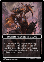 Bounty: Frankie the Fang // Bounty Rules Double-Sided Token [Outlaws of Thunder Junction Commander Tokens] | Game Master's Emporium (The New GME)