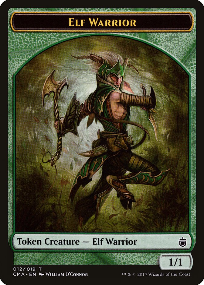 Elf Warrior Token [Commander Anthology Tokens] | Game Master's Emporium (The New GME)
