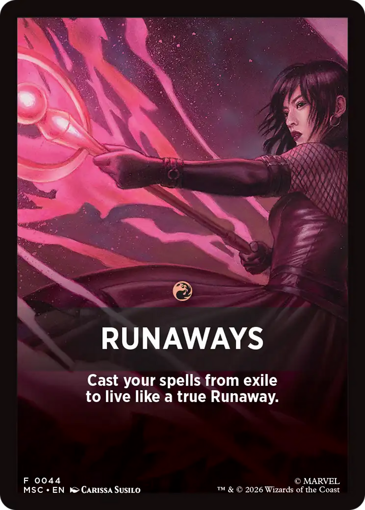 Runaways Theme Card [Marvel Super Heroes Commander] | Game Master's Emporium (The New GME)