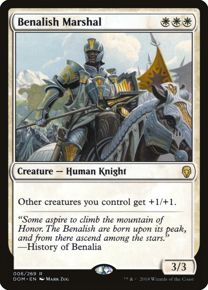 Benalish Marshal (Promo Pack) [Dominaria Promos] | Game Master's Emporium (The New GME)