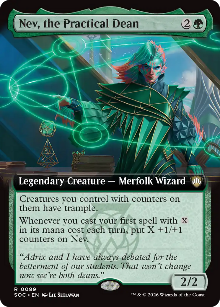 Nev, the Practical Dean (Extended Art) [Secrets of Strixhaven Commander] | Game Master's Emporium (The New GME)
