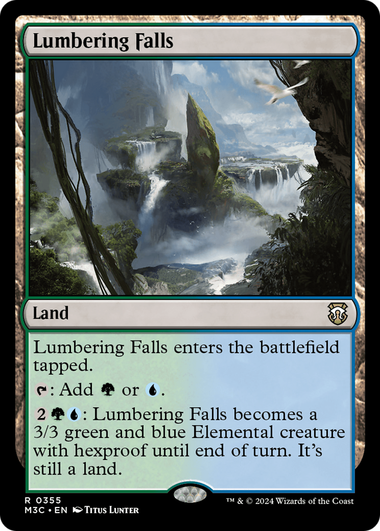 Lumbering Falls (Ripple Foil) [Modern Horizons 3 Commander] | Game Master's Emporium (The New GME)