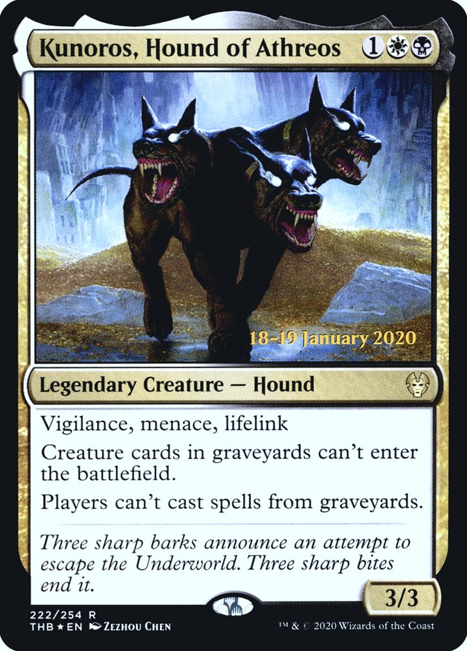 Kunoros, Hound of Athreos [Theros Beyond Death Prerelease Promos] | Game Master's Emporium (The New GME)